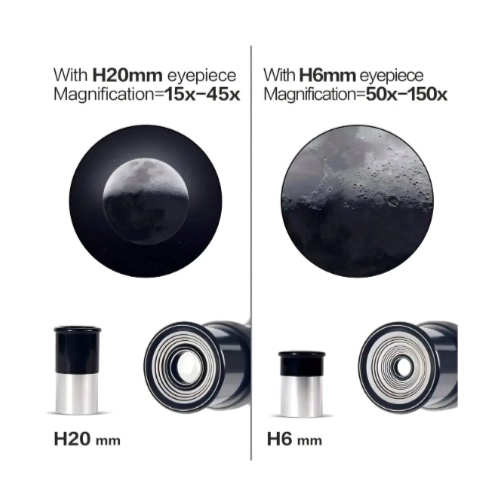 TELESCOPIO MONOCULAR F30070M ASTRONOMICO PROFESIONAL PLATEADO - 2