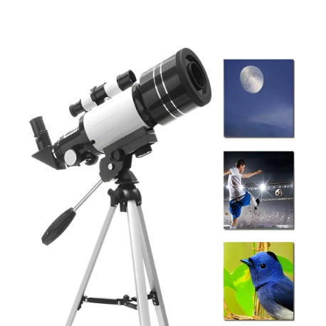TELESCOPIO MONOCULAR F30070M ASTRONOMICO PROFESIONAL BLANCO - 2