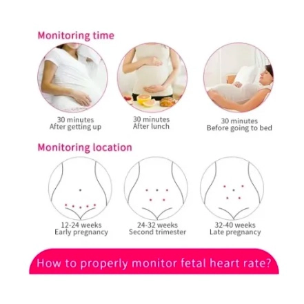 MONITOR FETAL DOPPLER LATIDOS CORAZON BEBE - 4