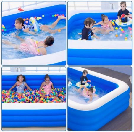 PISCINA INFLABLE RECTANGULAR + INFLADOR - 5