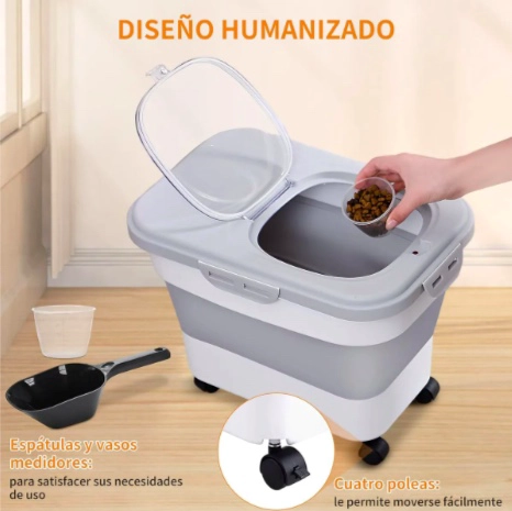 HERME TICO CONTENEDOR PARA ALIMENTOS MASCOTAS - 4