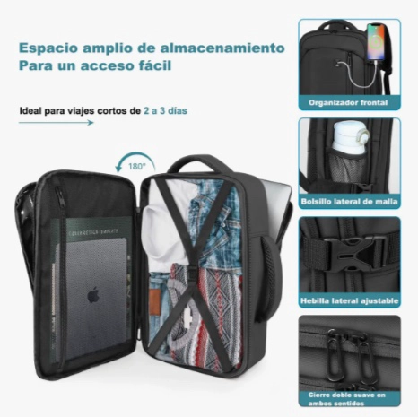 MOCHILA VIAJE CABINA AVION - 3
