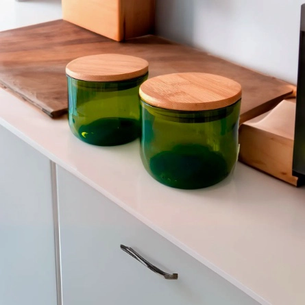 2 POCILLOS DE PICOTEO 400 ML VERDE - 2