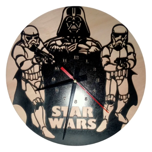 RELOJ DE PARED ARTESANAL STAR WARS - 1