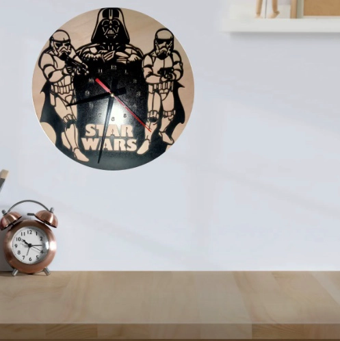RELOJ DE PARED ARTESANAL STAR WARS - 2