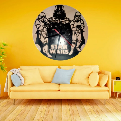 RELOJ DE PARED ARTESANAL STAR WARS - 3