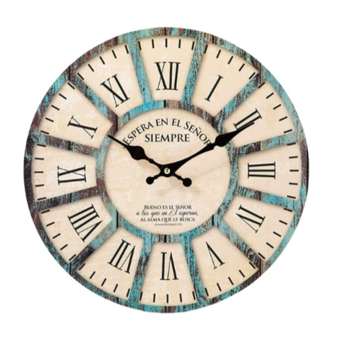 RELOJ DE PARED ANALOGO RUSTICO VINTAGE - 1