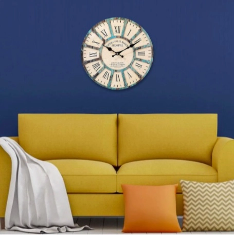 RELOJ DE PARED ANALOGO RUSTICO VINTAGE - 4