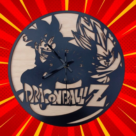 RELOJ DE PARED MADERA DRAGON BALL - 1