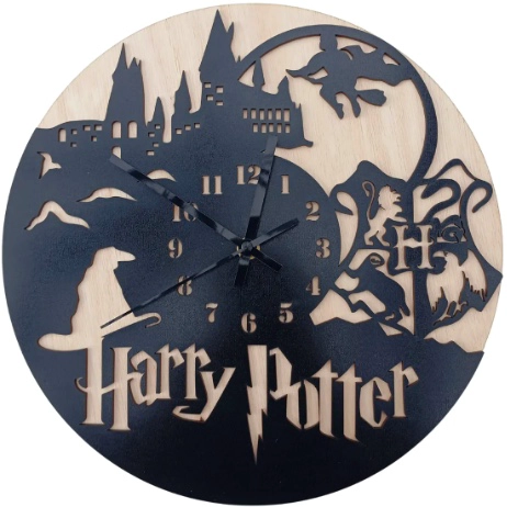 RELOJ DE PARED MADERA HARRY POTTER - 1