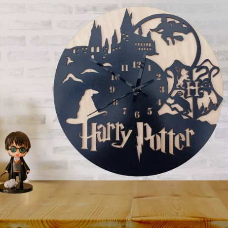 RELOJ DE PARED MADERA HARRY POTTER - 2
