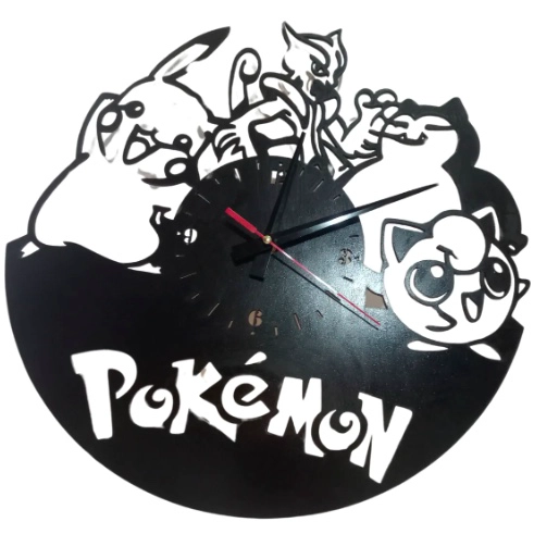 RELOJ DE PARED MADERA POKE MON - 1