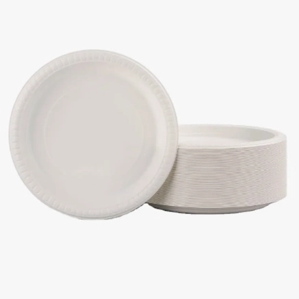 PLATO DESECHABLE BLANCO 22CM 50 UNIDADES - 1