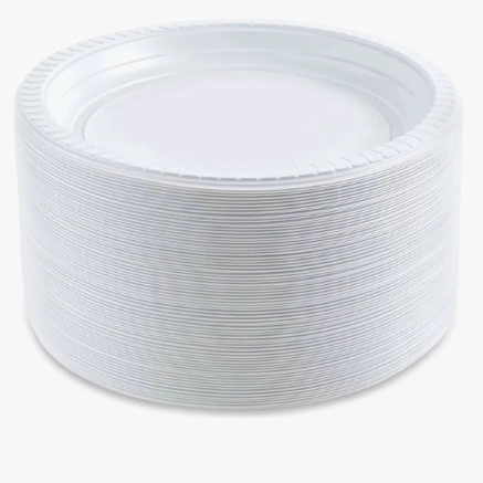 PLATO DESECHABLE BLANCO 22CM 50 UNIDADES - 2
