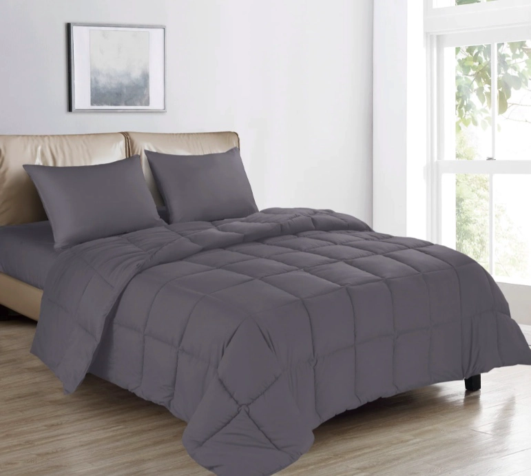 PACK COBERTOR 1,5 PLAZAS GRIS + SET SABANA - 2