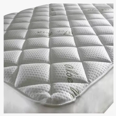 CUBRE COLCHON ALOE VERA SUPER KING BLANCO - 1