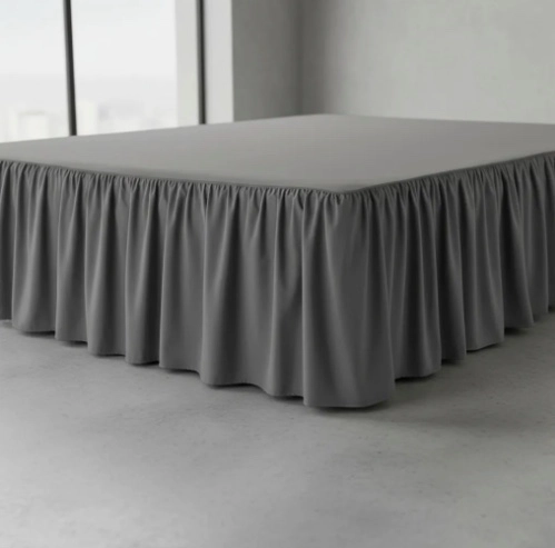 FALDON PARA CAMA 2 PLAZAS GRIS - 3