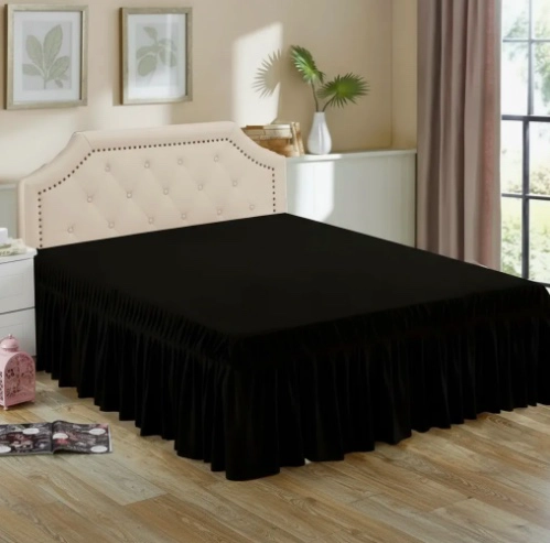 FALDON PARA CAMA 2 PLAZAS NEGRO - 1