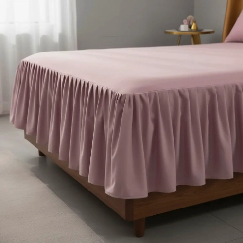 FALDON PARA CAMA 2 PLAZAS ROSA - 2
