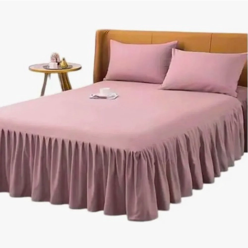 FALDON PARA CAMA 2 PLAZAS ROSA - 3