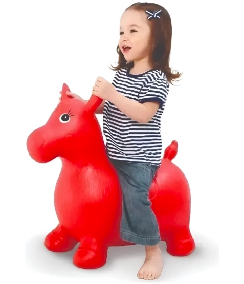 PONY CABALLITO SALTARIN JUGUETE ROJO - 1