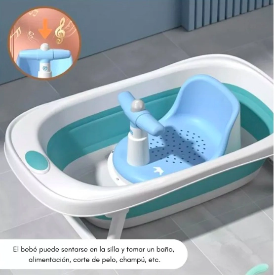 ASIENTO ANTIDESLIZANTE DE DUCHA PARA BEBES AZUL - 3