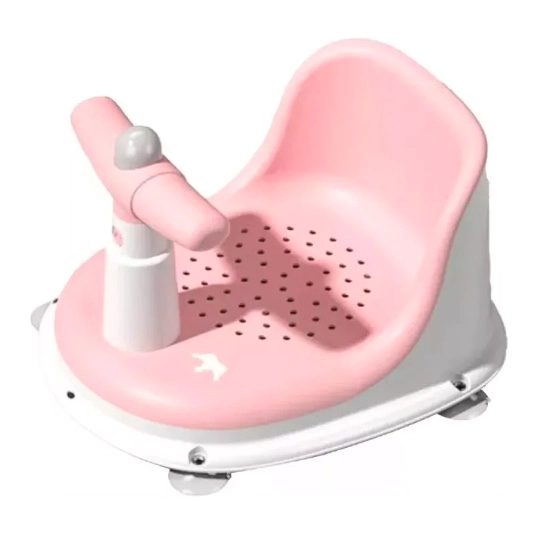 ASIENTO ANTIDESLIZANTE DE DUCHA PARA BEBES ROSADO - 1