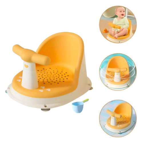 ASIENTO ANTIDESLIZANTE DE DUCHA PARA BEBES AMARILLO - 1