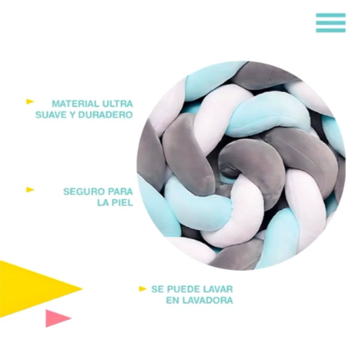 PROTECTOR PARA CUNA CORRAL TRENZA 2 MTS - 5