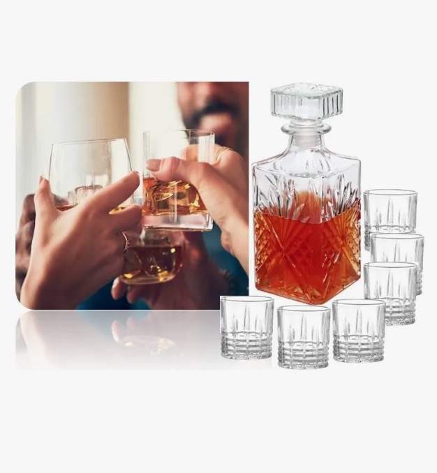 SET DECANTADOR DE WHISKY + 6 VASOS - 5