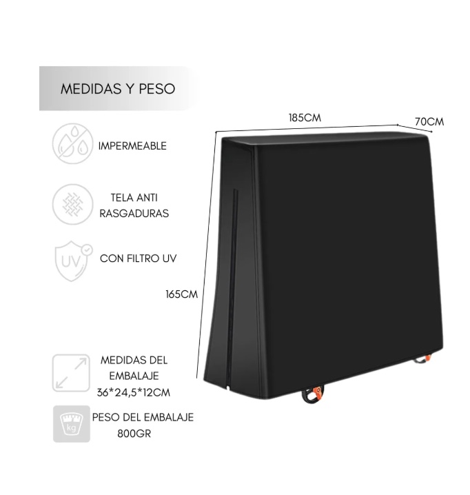 FUNDA COBERTOR PARA MESA DE PING PONG - 2