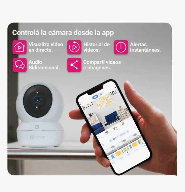 CAMARA SEGURIDAD WIFI INTERIOR - 2