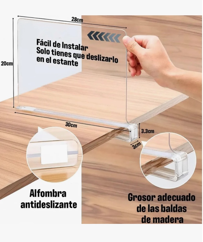 6 PIEZAS EN TABIQUES DE ACRILICO - 2