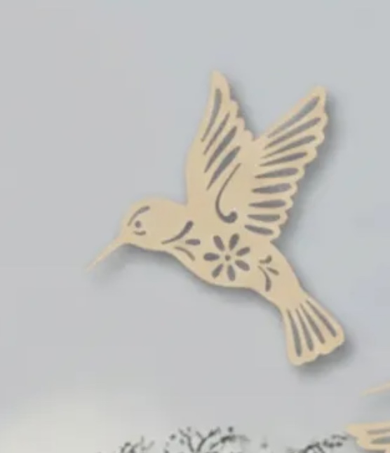 CUADRO DECORATIVO COLIBRI EN MADERA - 3