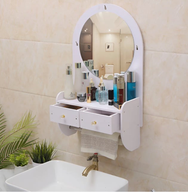 ESTANTE REPISA DE BAÑO CON ESPEJO - 2