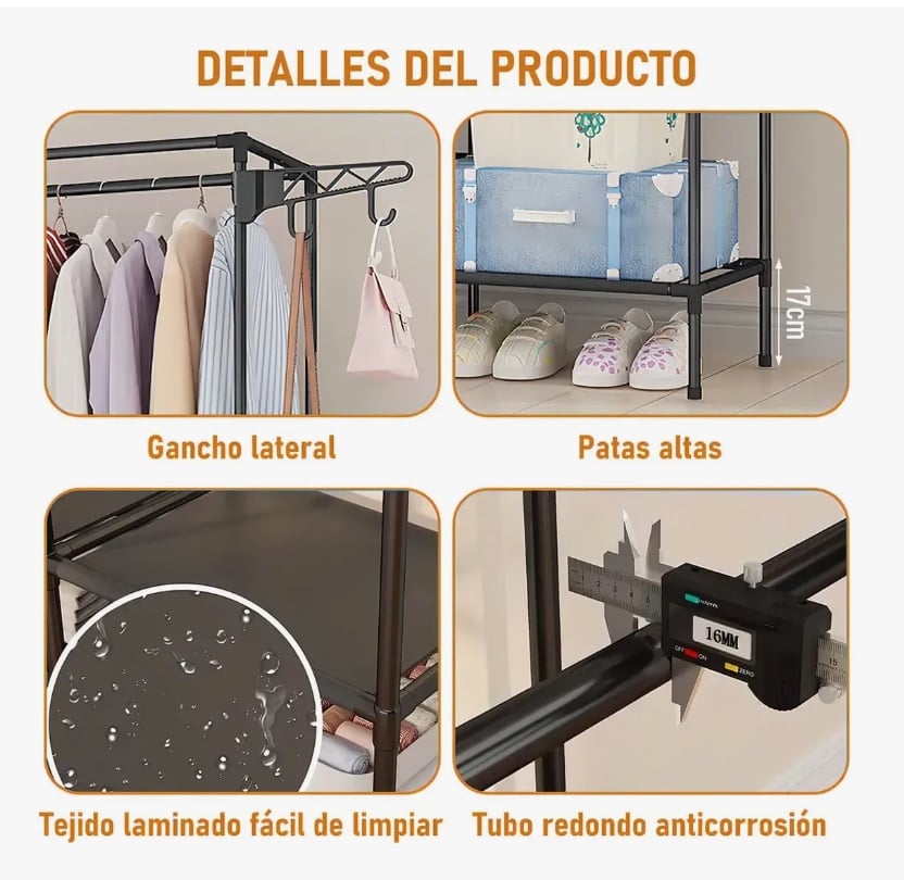 4 COLGADOR EXHIBIDOR DE ROPA - 4