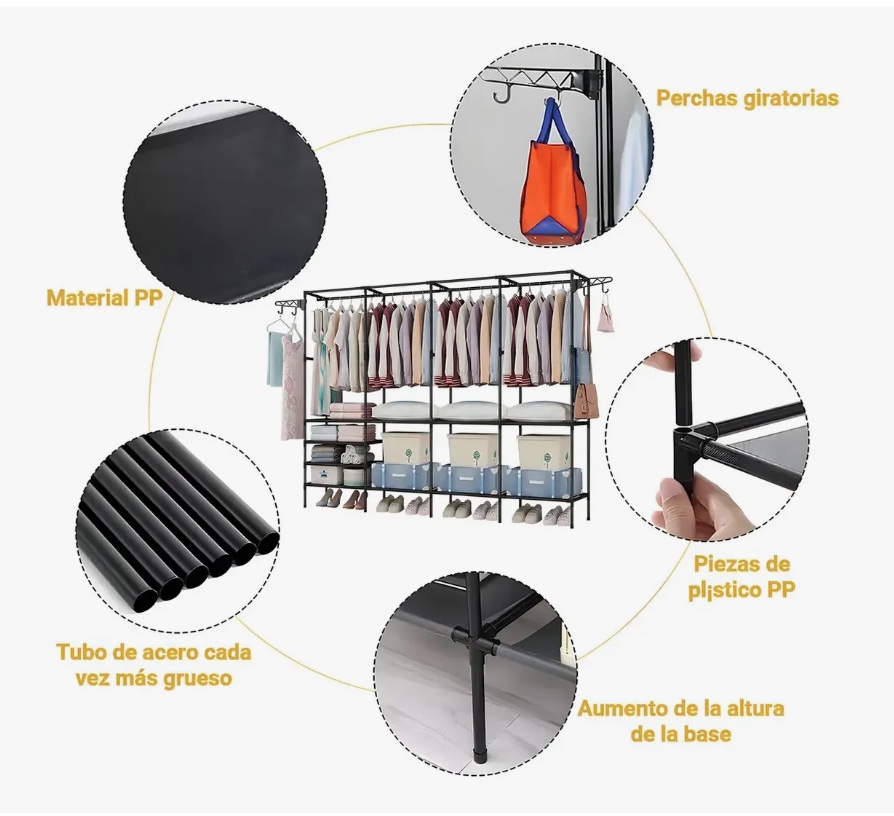4 COLGADOR EXHIBIDOR DE ROPA - 6