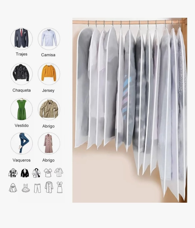 BOLSAS FUNDAS PARA VESTIDOS TRAJES - 6