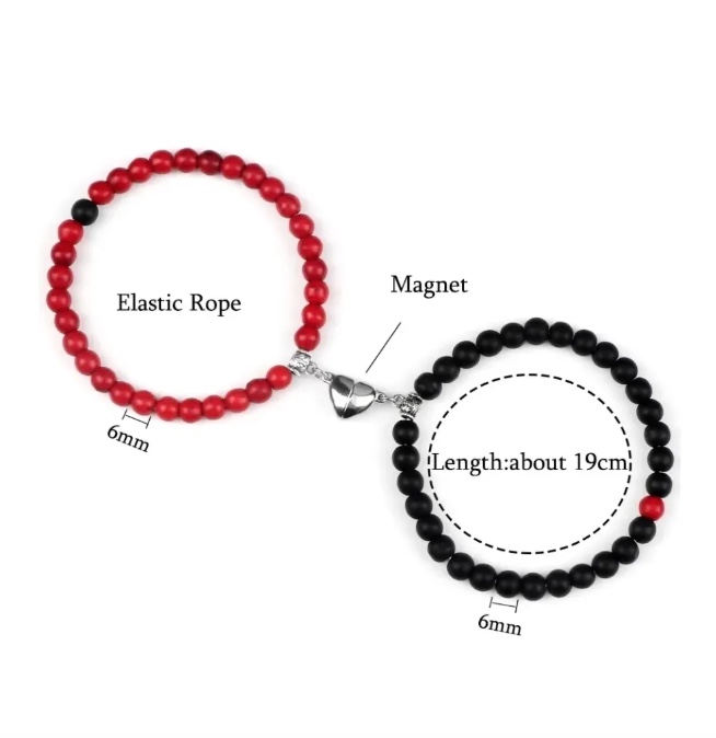 PULSERA PAREJA CORAZON MAGNE TICO - 3
