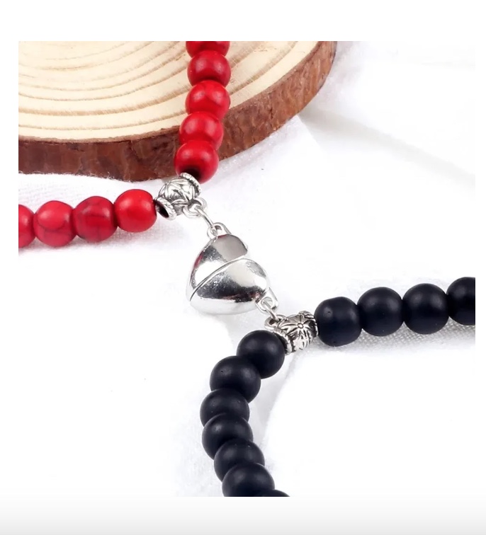 PULSERA PAREJA CORAZON MAGNE TICO - 5