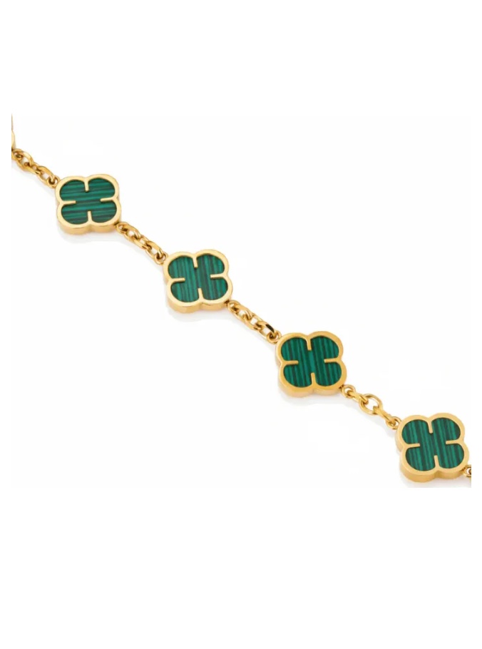 PULSERA GREEN CLOVER ORO VERDE - 4