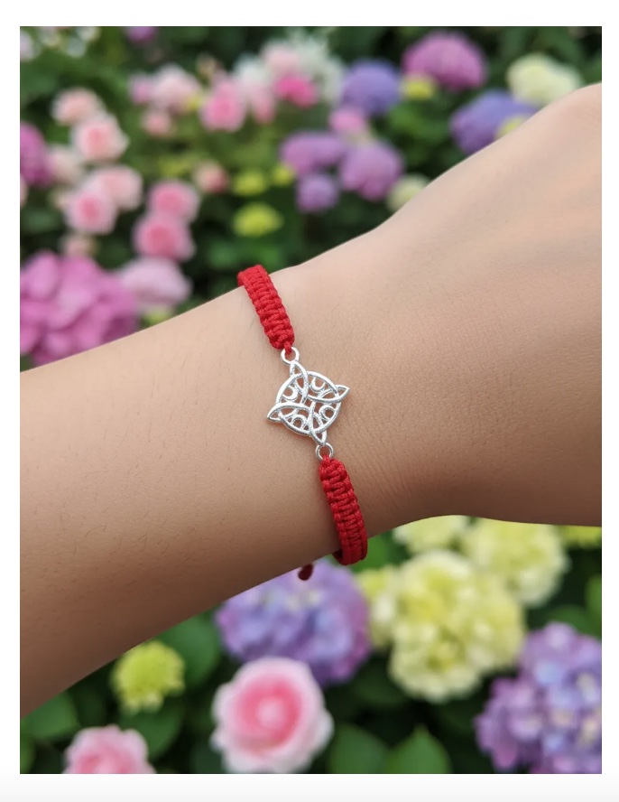 PULSERA HILO ROJO NUDO DE BRUJAS Y LUNA - 3