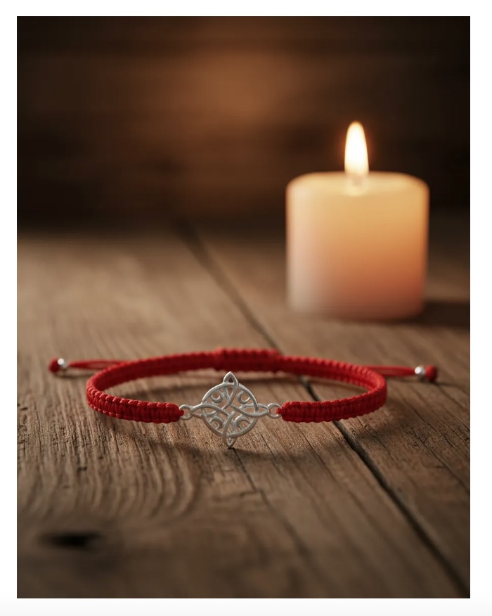 PULSERA HILO ROJO NUDO DE BRUJAS Y LUNA - 4