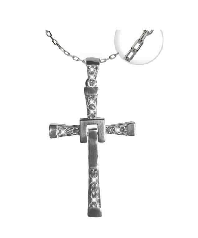 COLGANTE CRUZ DE TORETTO + CADENA PLATA - 1