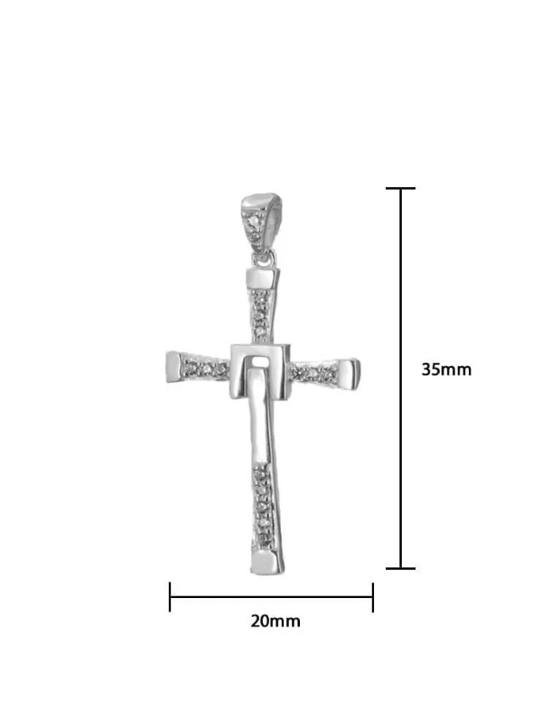 COLGANTE CRUZ DE TORETTO + CADENA PLATA - 3