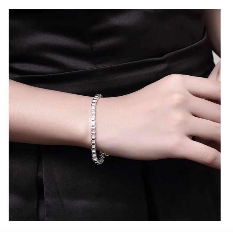 PULSERA PLATA MUJER ELEGANTE - 7