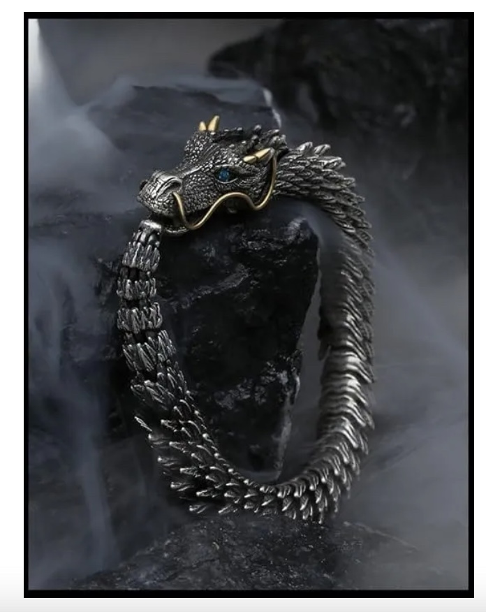 PULSERA PLATA DRAGON FENG SHUI - 4