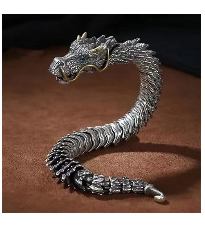 PULSERA PLATA DRAGON FENG SHUI - 5