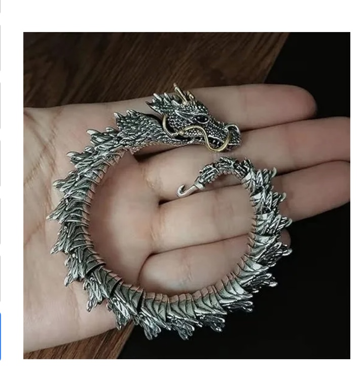 PULSERA PLATA DRAGON FENG SHUI - 7