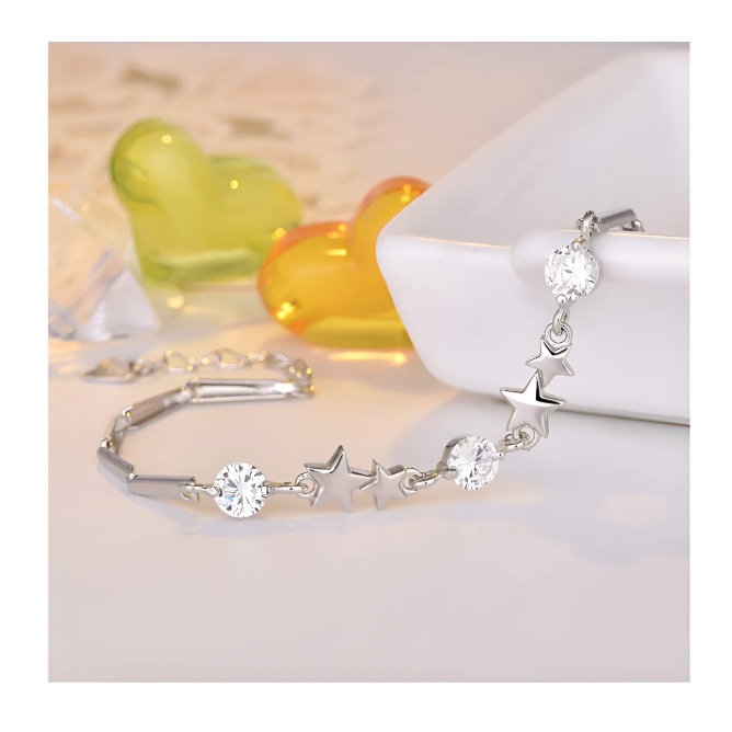 PULSERA AJUSTABLE ESTRELLAS CIRCON - 4